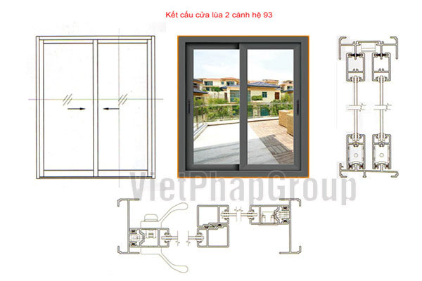 Hướng dẫn làm cửa lùa xingfa 2 cánh