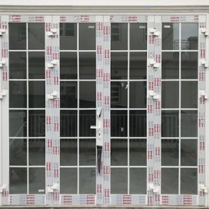 Cửa 4 cánh nhôm xingfa dùng bản lề cối 3D