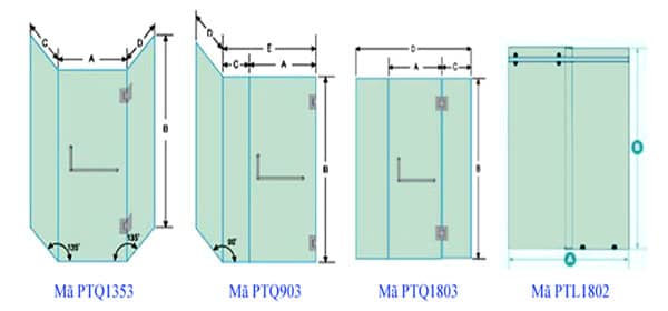 Gioăng kính tắm dùng cho các mẫu thiết kế phòng tắm khác nhau