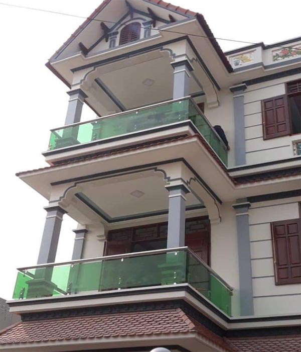 Lan can kính cường lực dày 10mm