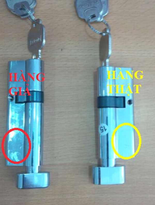 Lõi khóa KinLong cửa nhôm hàng thật giả (phụ kiện ổ khóa KinLong)