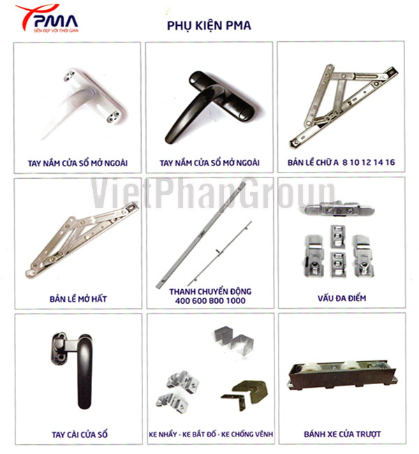 Phụ kiện cửa sổ cửa nhôm PMA