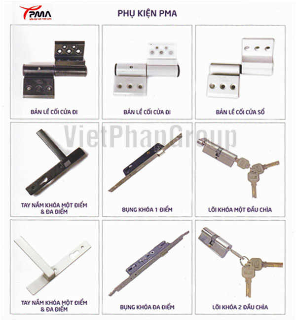 Phụ kiện cửa đi cửa nhôm PMA