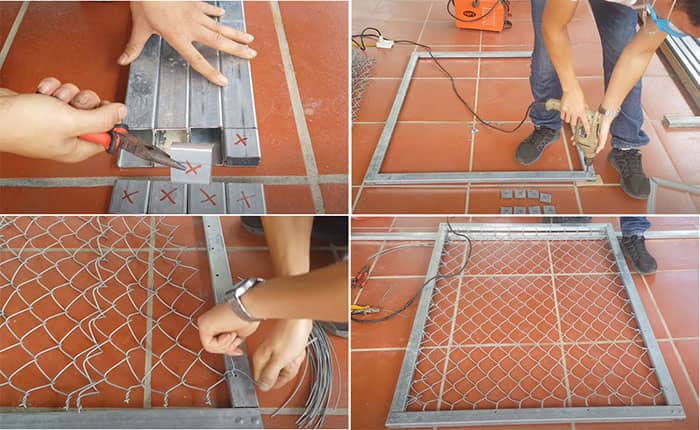 Các bước lắp ghép mẫu hàng rào khung thép đơn giản dễ làm