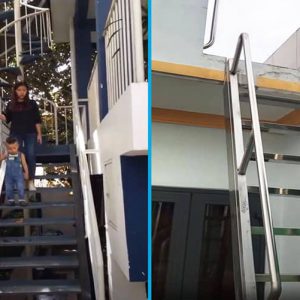 Mẫu cầu thang sắt ngoài trời đẹp được việt pháp thi công