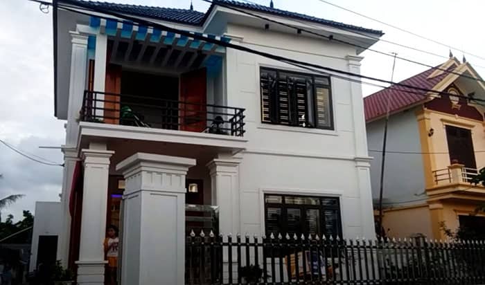 Mẫu lan can sắt mặt tiền nhà