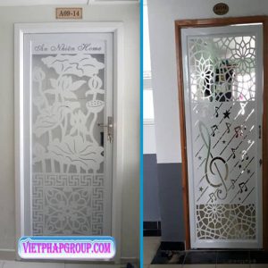 Mẫu cửa sắt chung cư 1 cánh cắt CNC đẹp