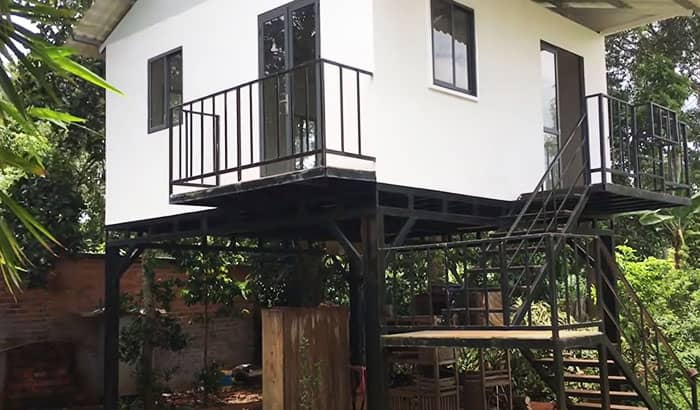 Mẫu nhà khung sắt mái tôn đẹp giá rẻ