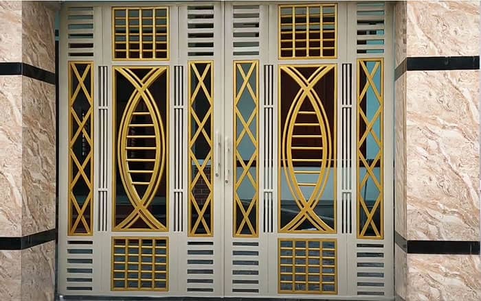 Mẫu cửa 4 cánh sắt đẹp 2019