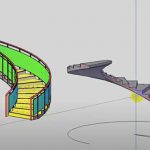 Bản vẽ Revit cầu thang sắt xoắn ốc cho nhà phố đẹp hiện đại