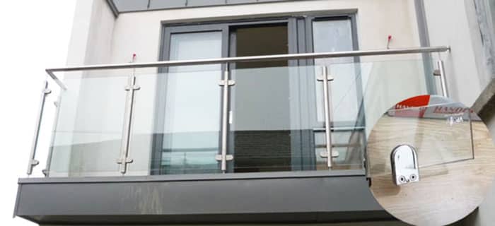 Chi tiết bắt phụ kiện kẹp kính không cần khoan lỗ kính