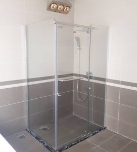 Mẫu cabin phòng tắm đứng kính đồng bộ đẹp sang
