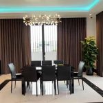 Mẫu bếp sân vườn đẹp hiên đại lắp 2 bộ cửa lùa nhôm kính xingfa lấy thoáng