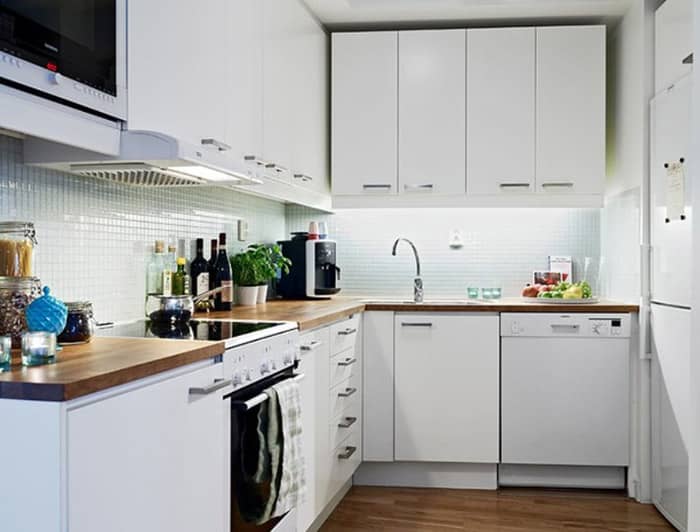 Kiểu mẫu phòng bếp nhỏ hẹp hình chữ L