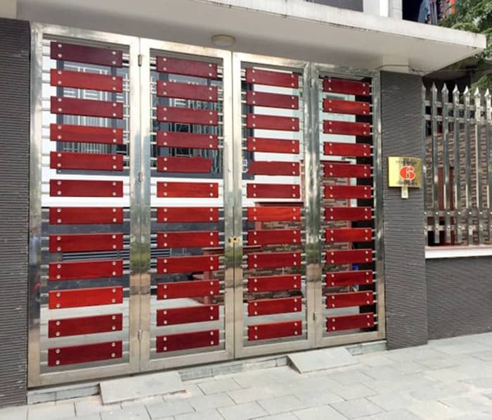 Mẫu cổng inox có thiết kế đẹp tinh tế thu hút ánh nhìn
