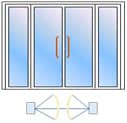 Hình vẽ cửa thủy lực có fix 2 bên