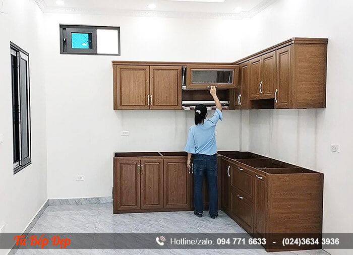 Báo giá tủ bếp nhôm kính thiết kế đẹp