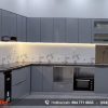 Tủ bếp nhôm cánh kính