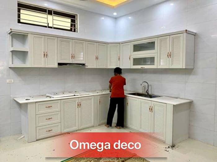 Nội thất hài hòa với mẫu tủ nhôm bếp đẹp omega