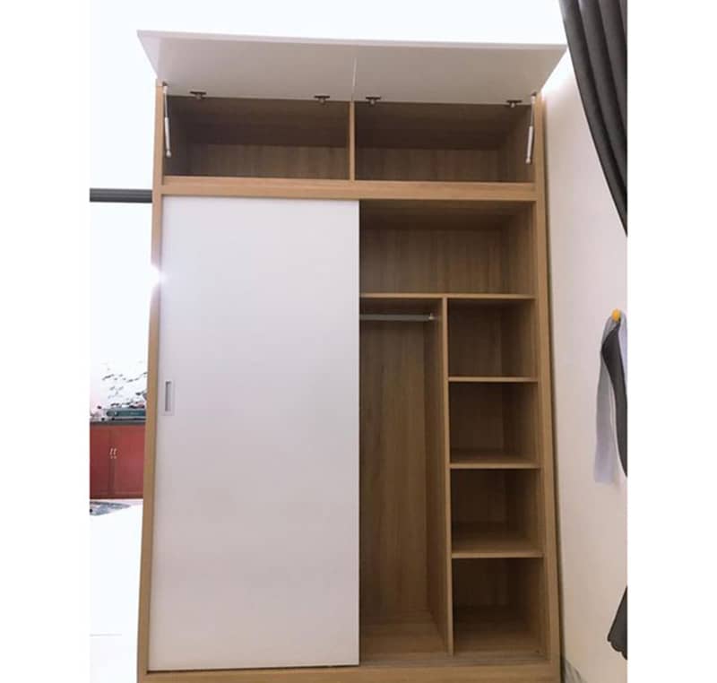 Mẫu tủ áo quần cửa lùa 1m6 nhỏ gọn