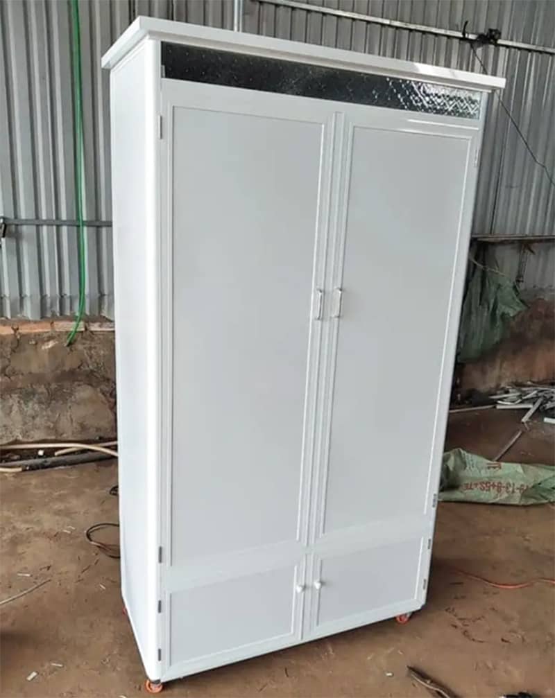 Tủ 1m2 nhôm và alu màu trắng