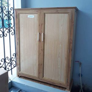 Tủ giày dép nhôm kính màu vân gỗ đẹp tại hà nội