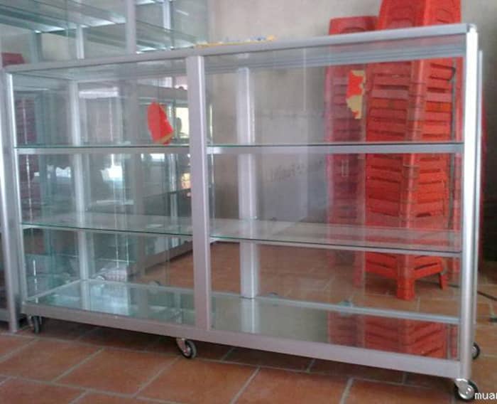 Tủ nhôm kính bán hàng ăn loại nhỏ gọn