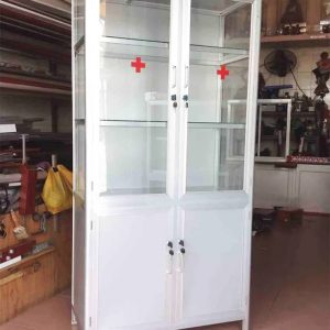 Tủ thuốc y tế nhôm kính đứng để được nhiều thuốc