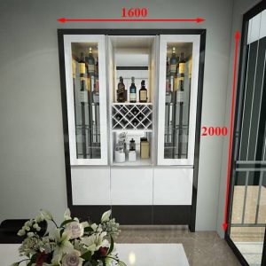 Tủ rượu âm tường bằng kính