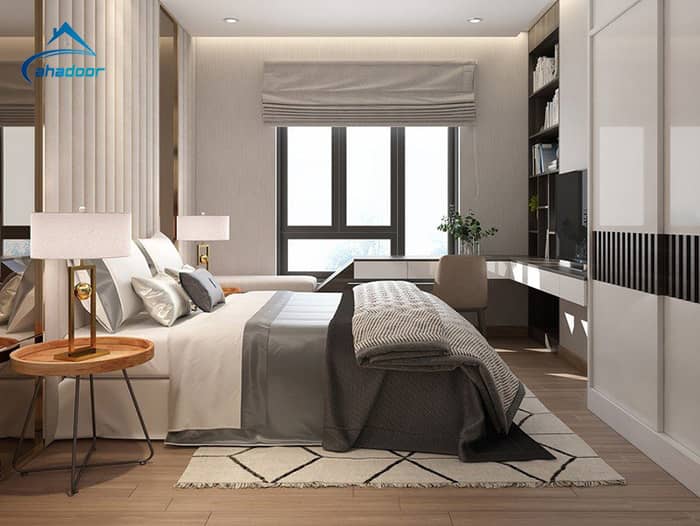 Mẫu cửa sổ nhôm phòng ngủ hiện đại lắp đặt tại hà nội