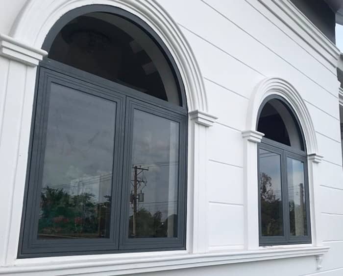 Mẫu cửa sổ vòm nhôm thương hiệu xingfa bền đẹp