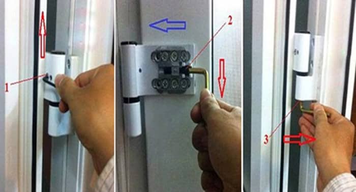 Sửa chữa cửa nhôm kính bị xệ mất cân bằng cánh