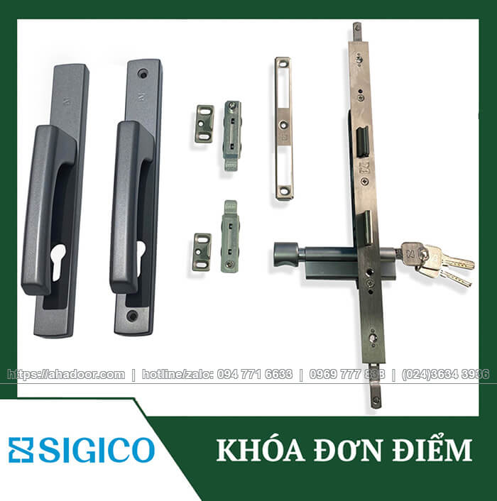 Ổ khóa cửa nhôm Cigico an toàn và thẩm mỹ