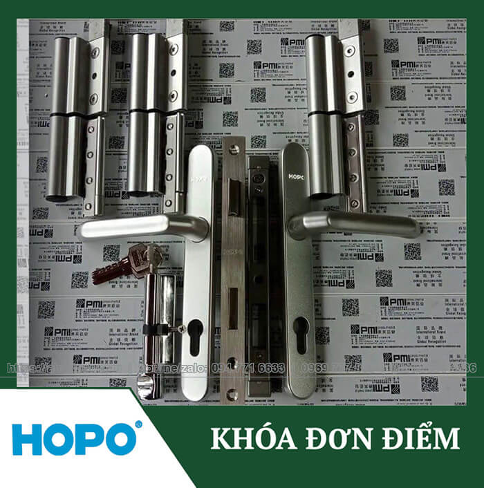 Khóa cửa nhôm kính thương hiệu Hopo công nghệ cao cấp