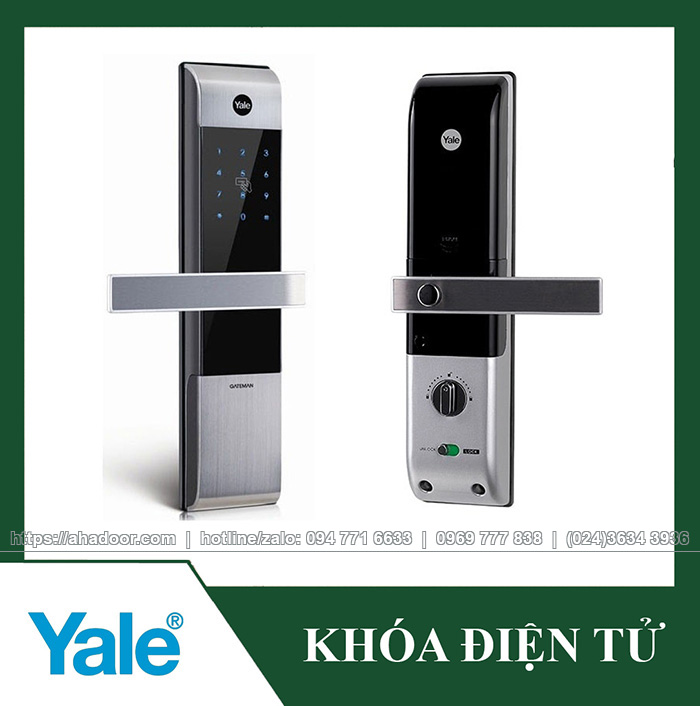 Khóa vân tay cửa nhôm xingfa thương hiệu Yale cao cấp