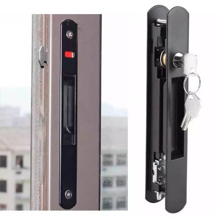 Khóa sập gài cửa nhôm lùa gạt lên xuống