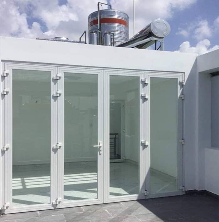 Kích thước cửa nhôm kính 4 cánh xingfa đều nhau