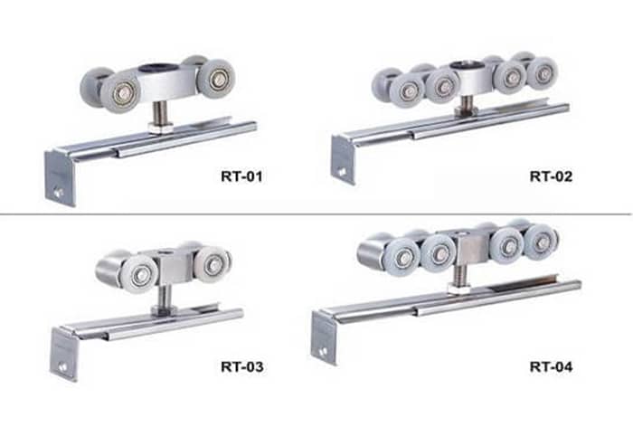 Phụ kiện bánh xe của nhôm lùa treo tại cửa hàng Ahadoor