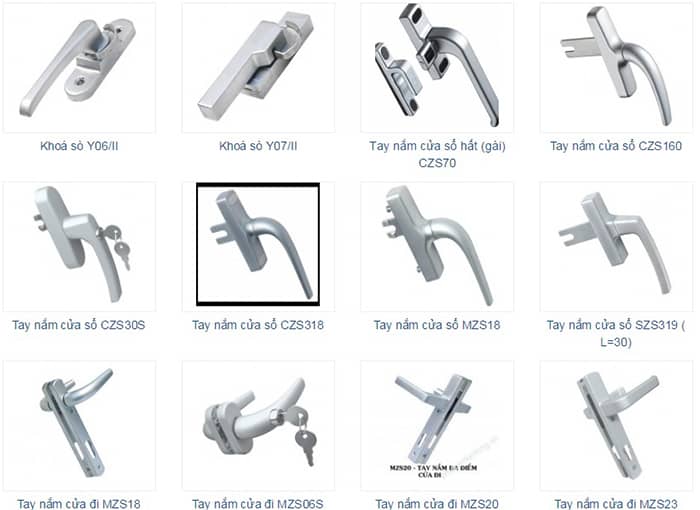 Phụ kiên tay gạt cửa nhôm hợp kim siêu bền