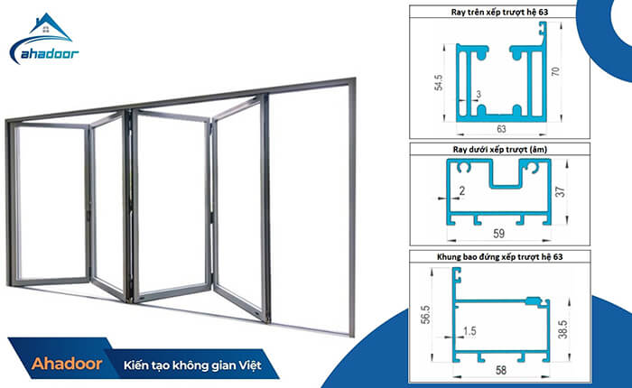 Khung cửa nhôm xingfa hệ xếp trượt