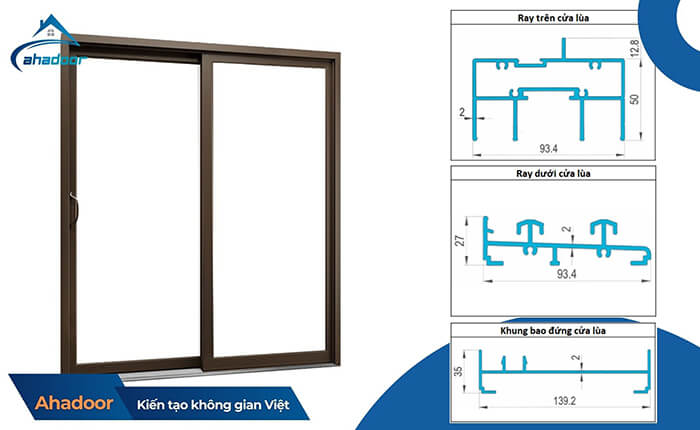 Tra kích thước cửa nhôm xingfa hệ 93 phong thủy