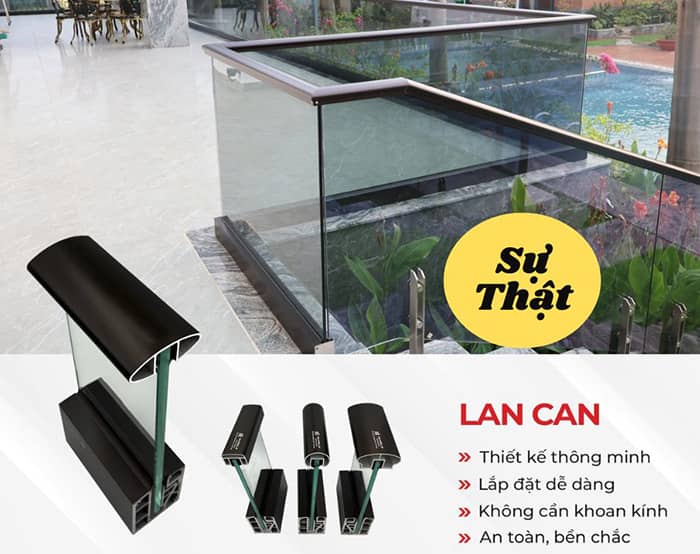 Hãy sử dụng mẫu lan can nhôm xingfa màu nâu của Ahadoor giúp nâng tầm không gian sống của bạn