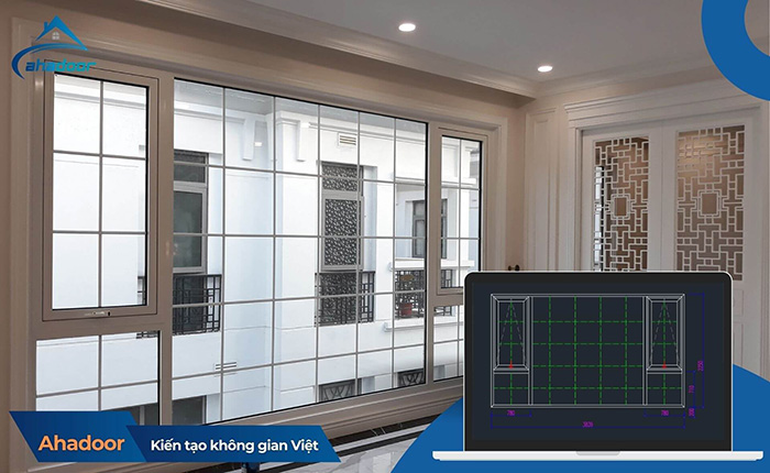 Mẫu vách nhôm kính xingfa hệ 55 tại Ahadoor được khách hàng yêu thích