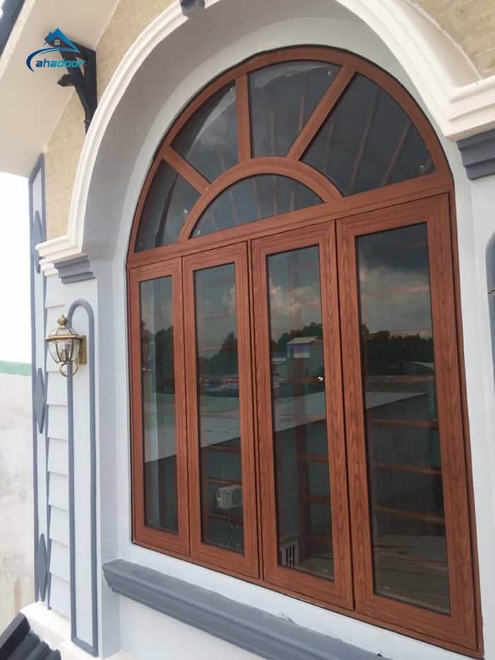 Mẫu cửa xingfa quảng đông vân gỗ đẹp ấn tượng