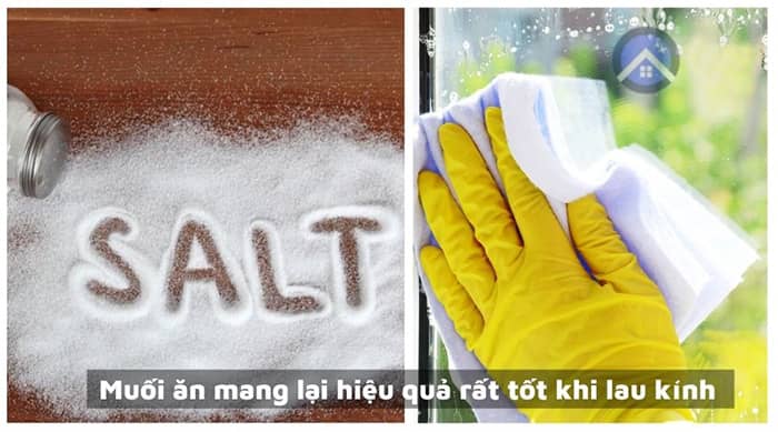 Mẹo lau cửa kính sạch bằng muối ăn trọng nhà
