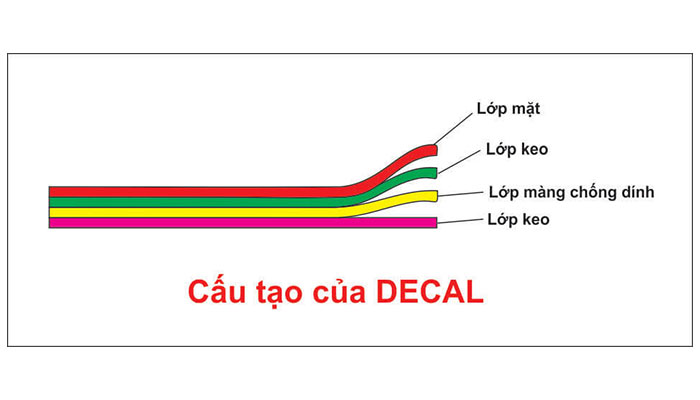 Cấu tạo cơ bản của giấy dán decal