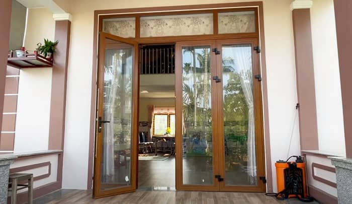 Cửa nhôm xingfa vân gỗ nhập khẩu cao cấp tại Ahadoor