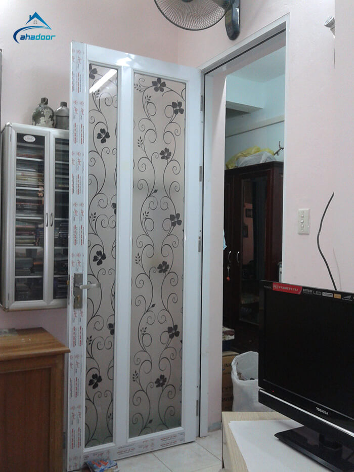 Mẫu tranh dán hoa văn xoắn cửa kính siêu đẹp tại Ahadoor